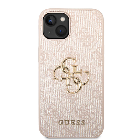 Custodia per Apple iPhone 14, Guess, 4G Metal Logo, Rosa