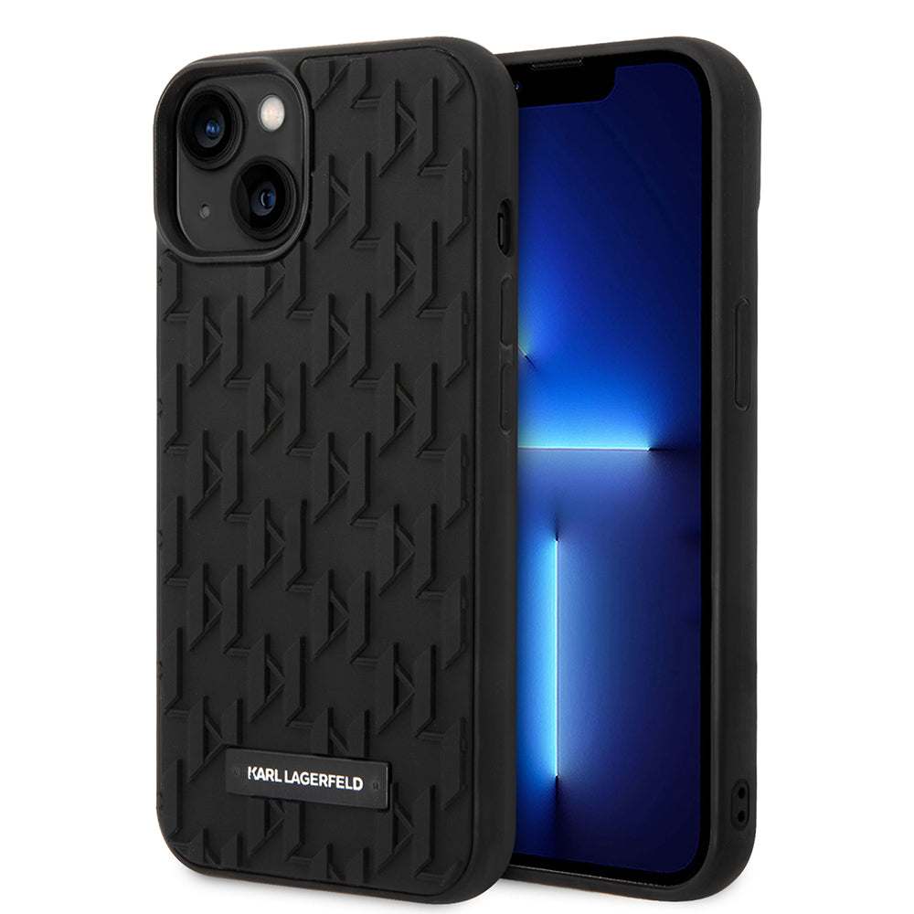 Case for Apple iPhone 14 Plus, Karl Lagerfeld, 3D Monogram, Black