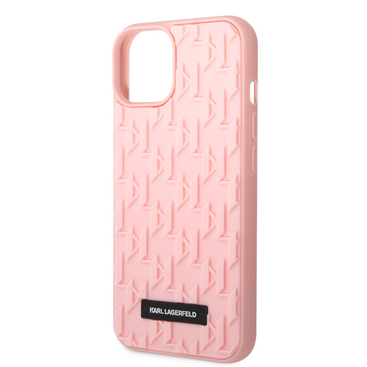 Hülle für Apple iPhone 14 Plus, Karl Lagerfeld, 3D Monogram, Rosa