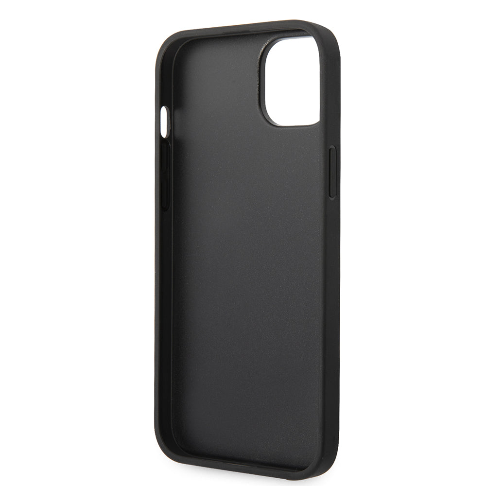 Custodia per Apple iPhone 14 Plus, Karl Lagerfeld, Glitter Flakes Ikonik Karl, Argento