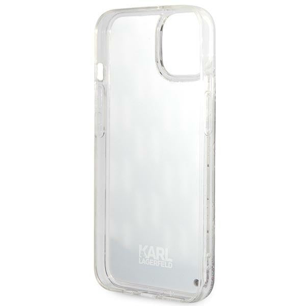 Hülle für Apple iPhone 14 Plus, Karl Lagerfeld, Liquid Glitter Monogram, Schwarz