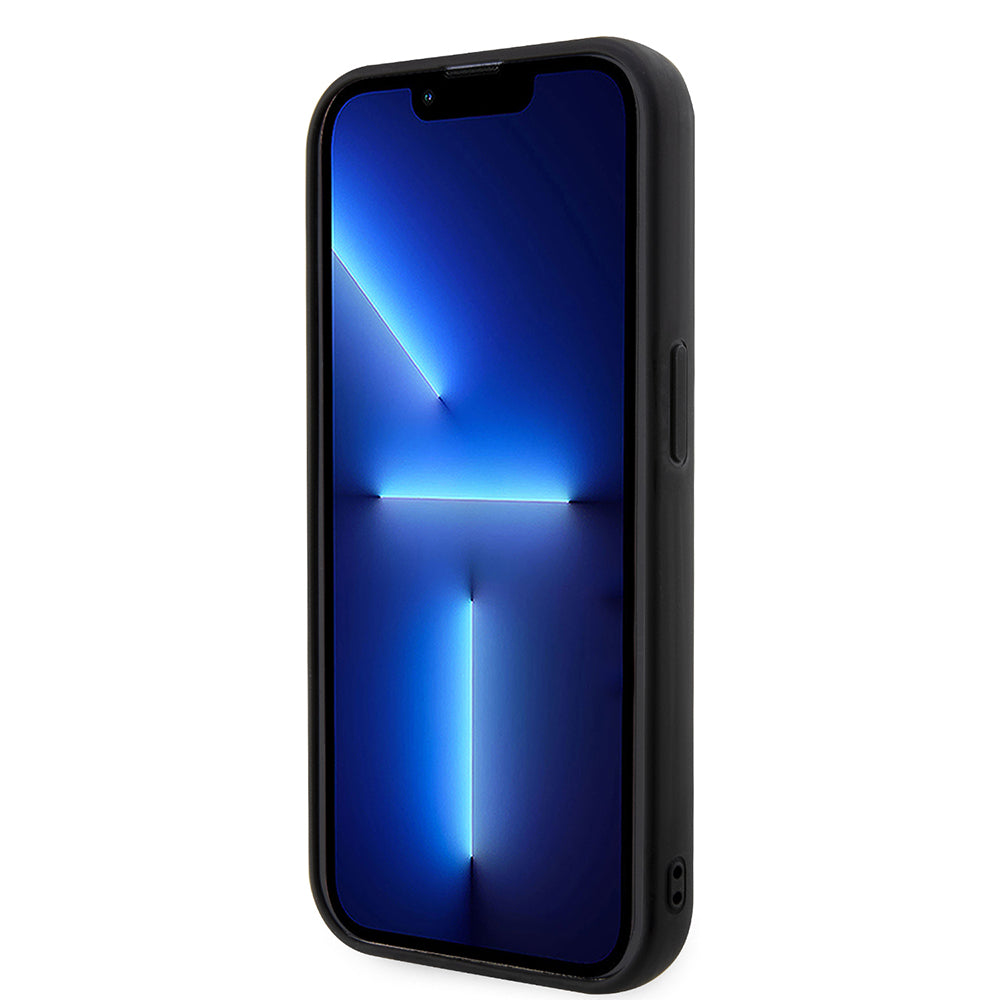 Hülle für Apple iPhone 14 Pro, Karl Lagerfeld, 3D Rubber Ikonik Karl, Schwarz