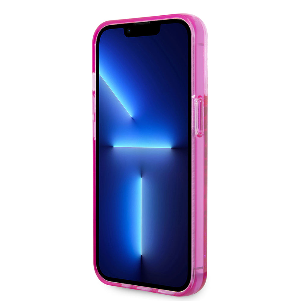 Custodia per Apple iPhone 14 Pro, Karl Lagerfeld, Liquid Glitter KL Logo, Rosa