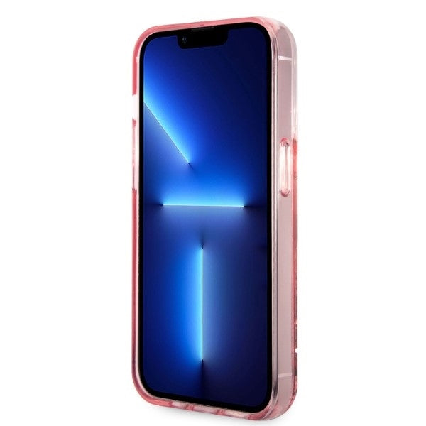 Custodia per Apple iPhone 14 Pro Max, Karl Lagerfeld, Glitter Karl's Head, Rosa