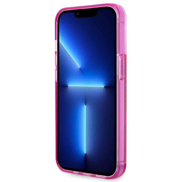Custodia per Apple iPhone 14 Pro Max, Karl Lagerfeld, Liquid Glitter KL Logo, Rosa