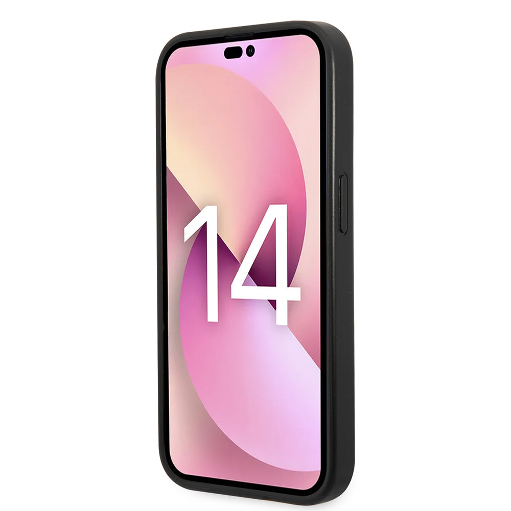 Étui pour Apple iPhone 14 Pro Max, Karl Lagerfeld, Saffiano Choupette's Head, Noir