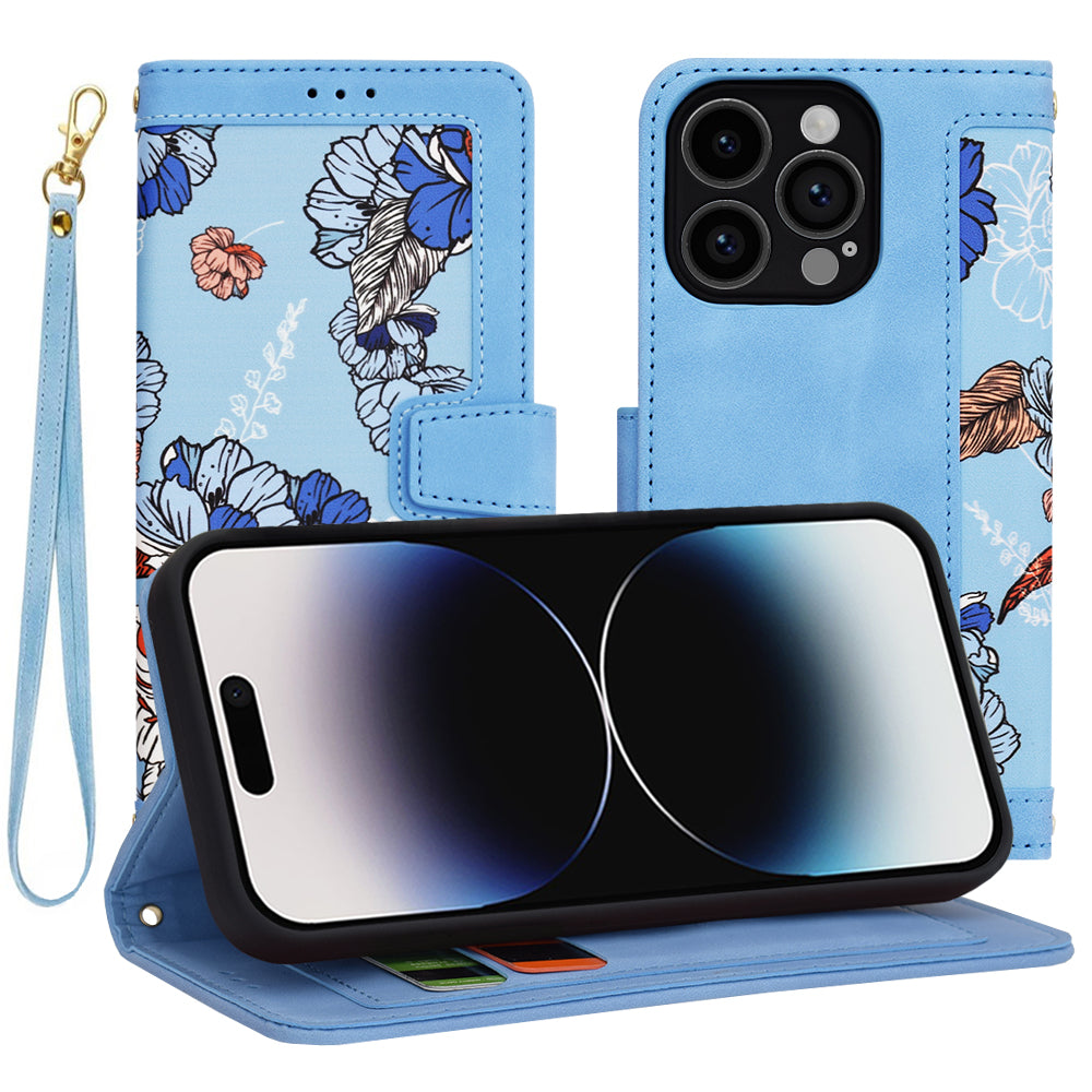 Coque pour Apple iPhone 14 Pro, Techsuit, FlipCraft, Bleu