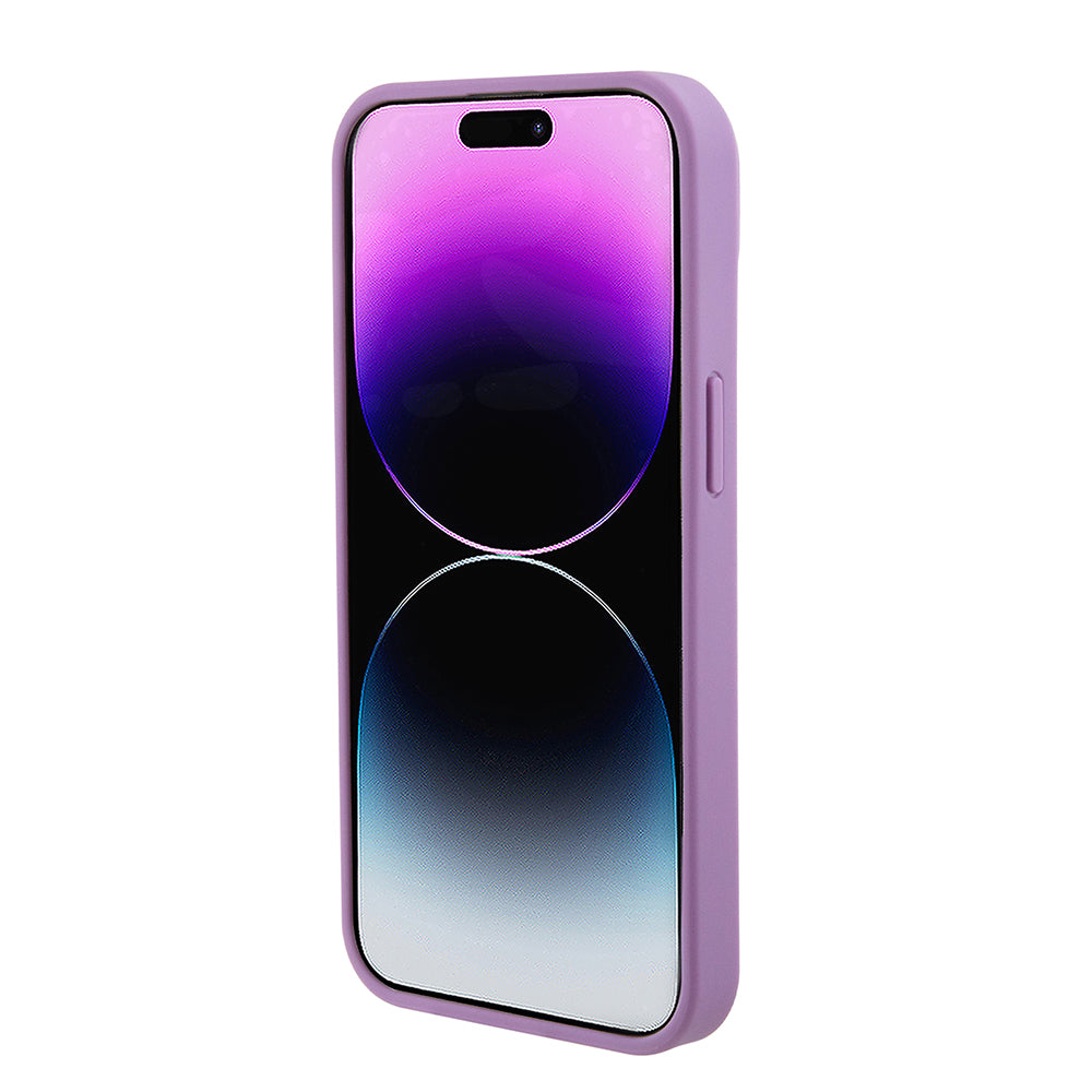 Custodia per Apple iPhone 15, Guess, 4G Stamped, Lilla Chiaro