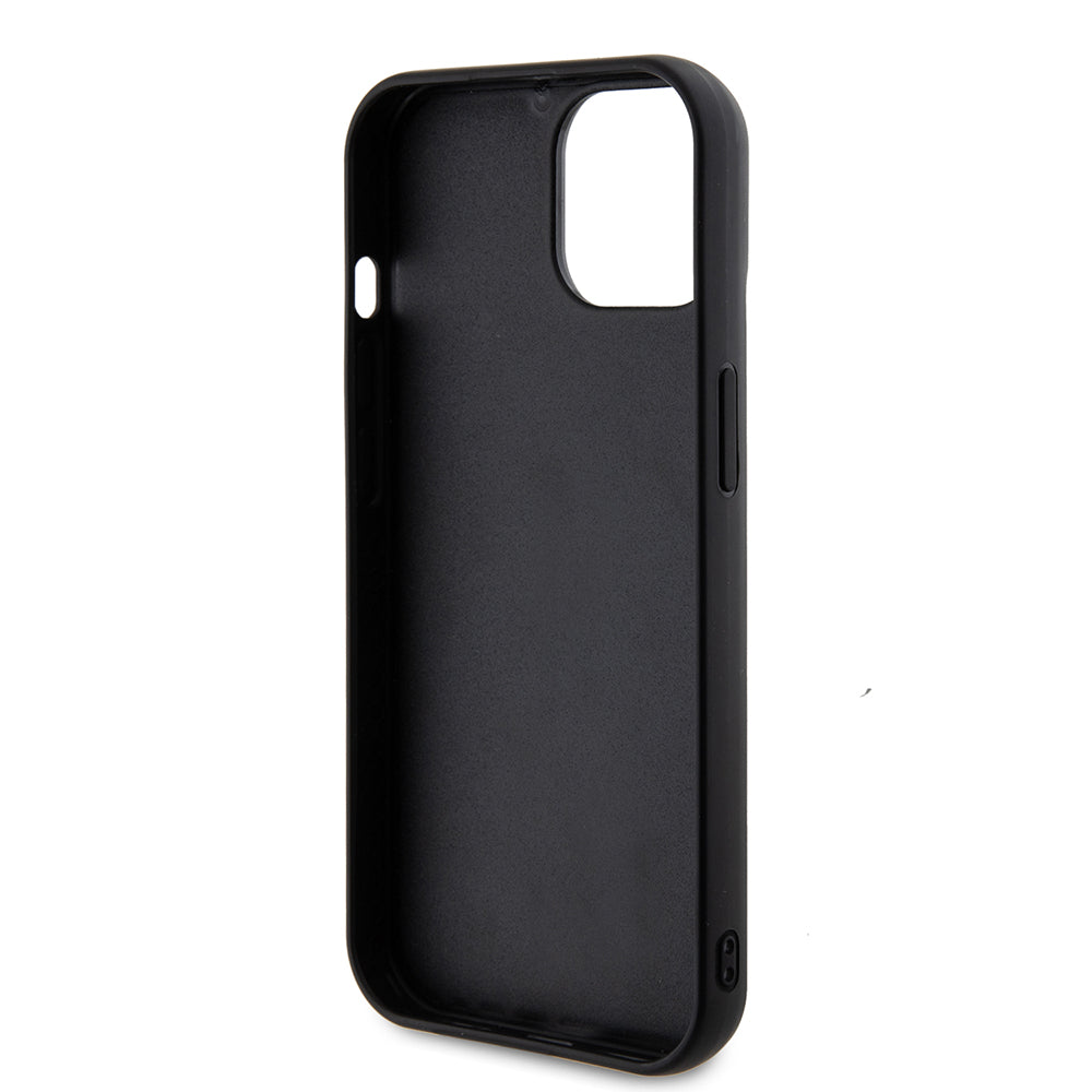 Étui pour Apple iPhone 15, Guess, Sequin Script Metal, Noir