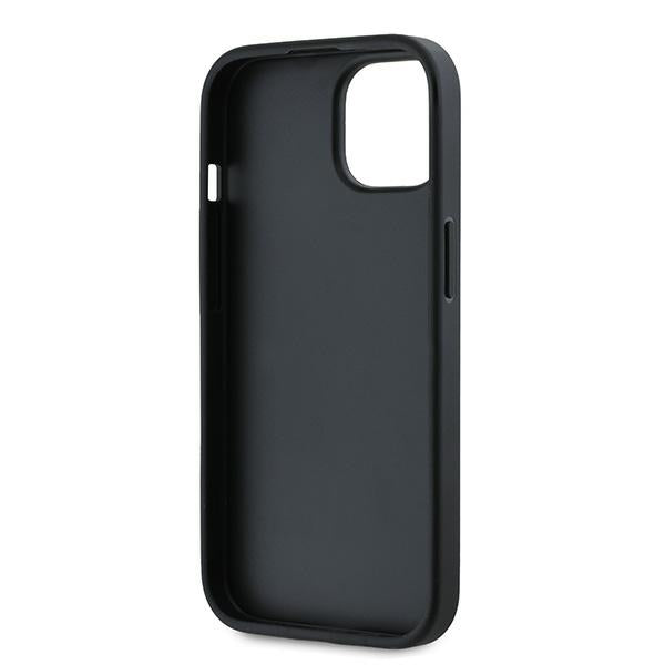 Custodia per Apple iPhone 15, Karl Lagerfeld, Diagonal Quilted Script, Nera