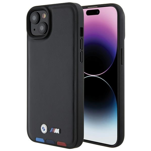 Hülle für Apple iPhone 15 Plus, BMW, Stamp Tricolor, Schwarz