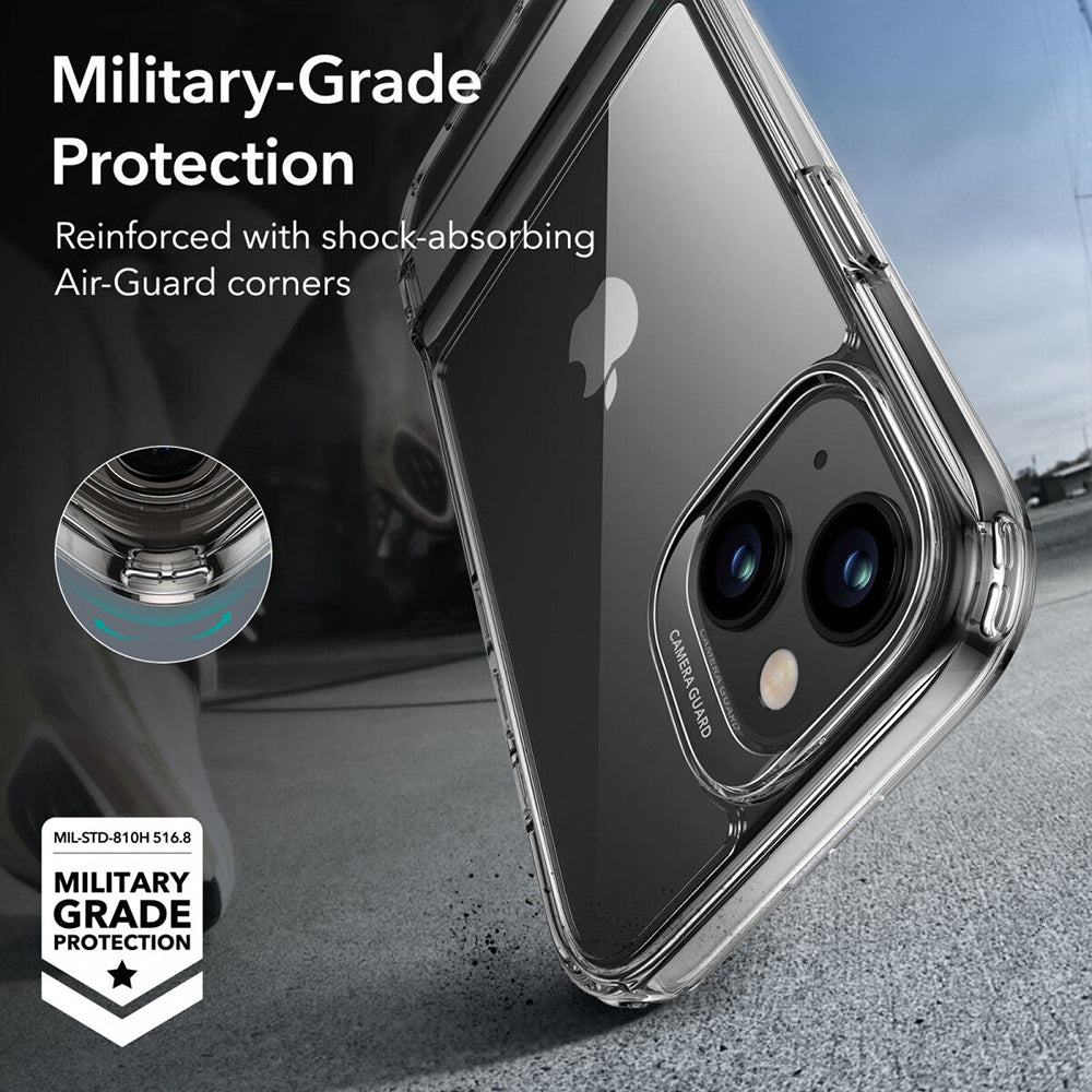 Custodia per Apple iPhone 15 Plus, ESR, Air Shield Boost Kickstand, Trasparente