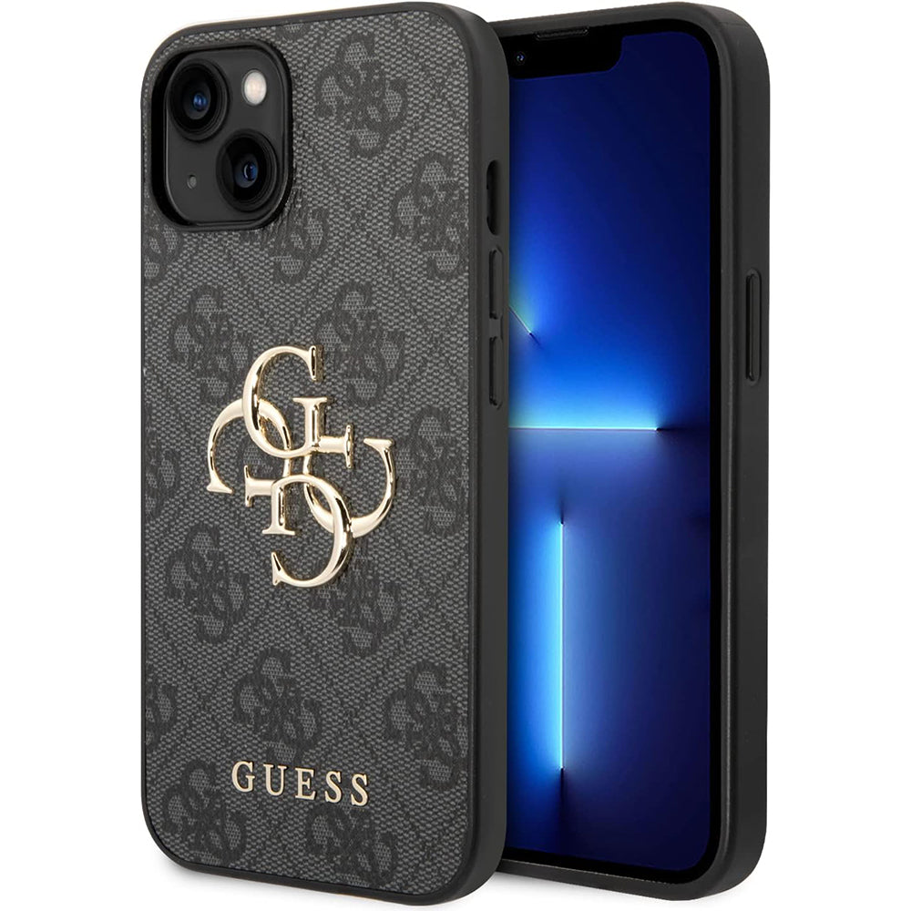 Étui pour Apple iPhone 15 Plus, Guess, 4G Big Logo, Gris