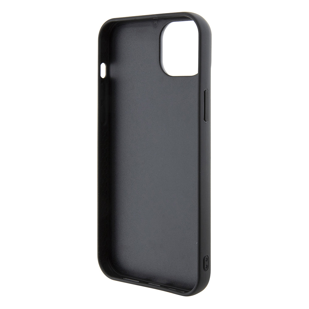 Hülle für Apple iPhone 15 Plus, Karl Lagerfeld, 3D Rubber Multi Logo, Schwarz