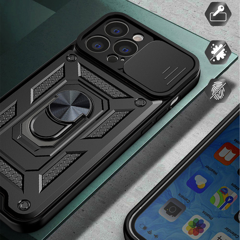 Custodia per Apple iPhone 15 Plus, Techsuit, CamShield, Nera