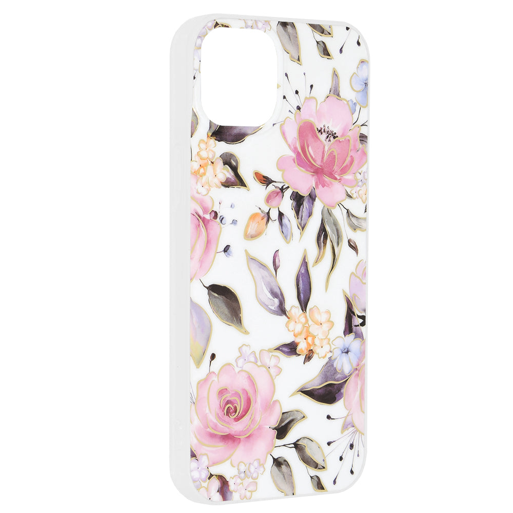 Custodia per Apple iPhone 15 Plus, Techsuit, Marble, Bianca