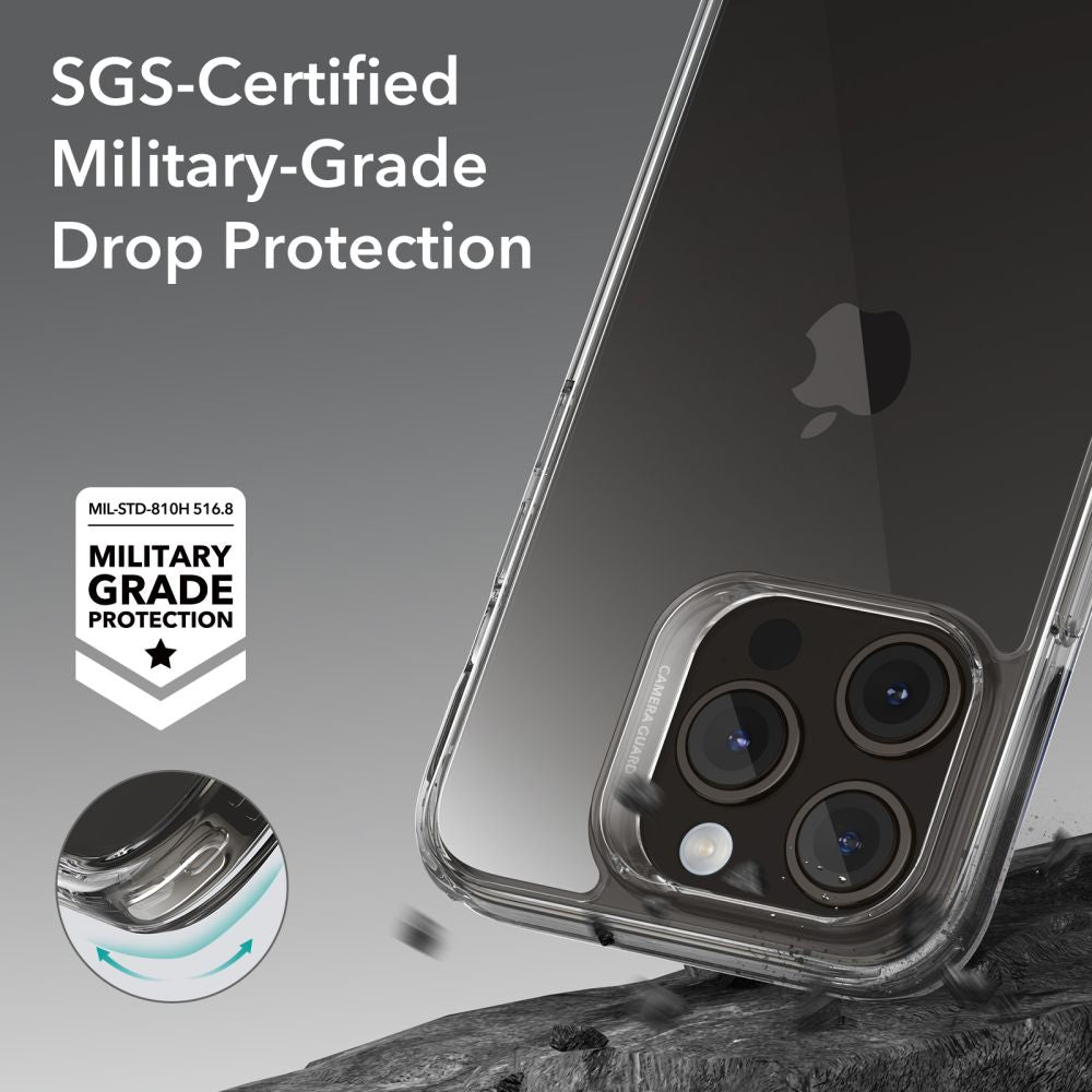 Étui pour Apple iPhone 15 Pro, ESR, Ice Shield, Transparent