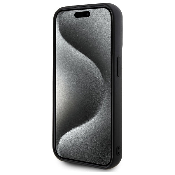 Hülle für Apple iPhone 15 Pro Max, Karl Lagerfeld, 3D Rubber Signature, Schwarz
