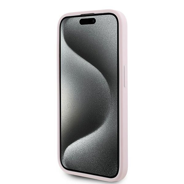 Hülle für Apple iPhone 15 Pro Max, Karl Lagerfeld, Diagonal Quilted Script, Rosa