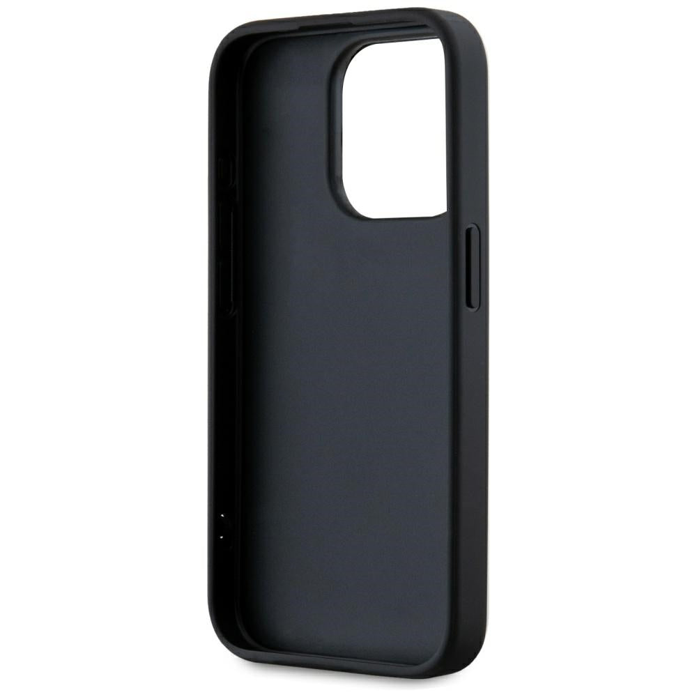 Custodia per Apple iPhone 15 Pro Max, Karl Lagerfeld, Saffiano Athleisure Stripes with Strap, Rosa