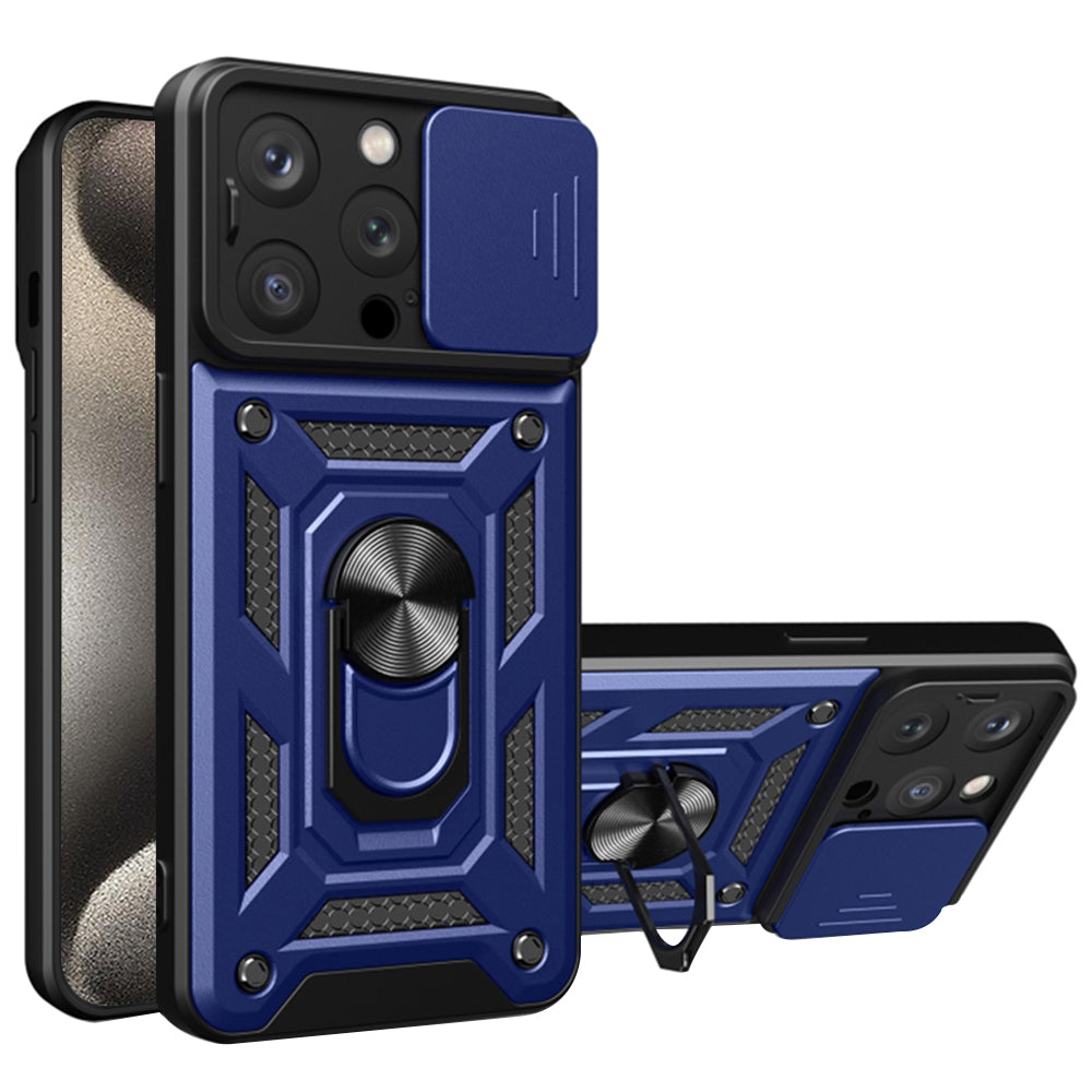 Custodia per Apple iPhone 15 Pro Max, Techsuit, CamShield, Blu