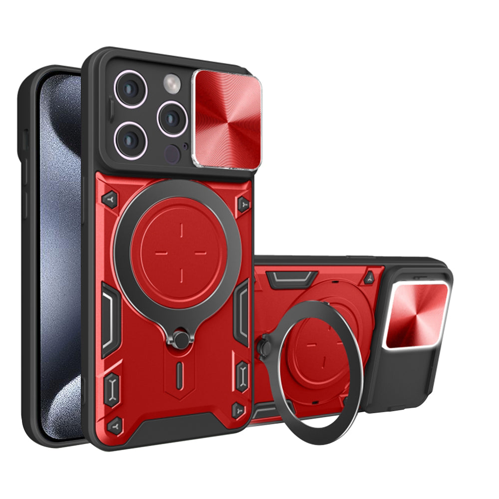 Custodia per Apple iPhone 15 Pro, Techsuit, CamGuard Pro, Rossa