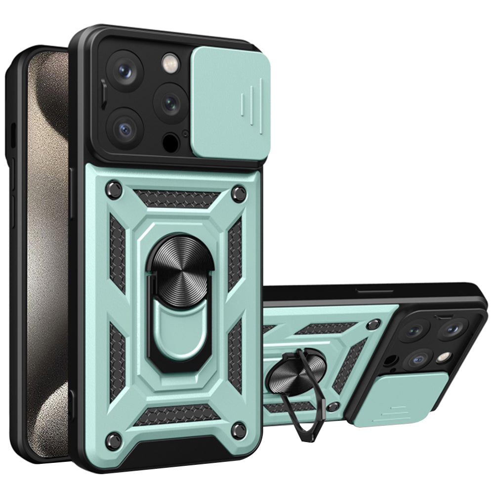 Custodia per Apple iPhone 15 Pro, Techsuit, CamShield, Verde