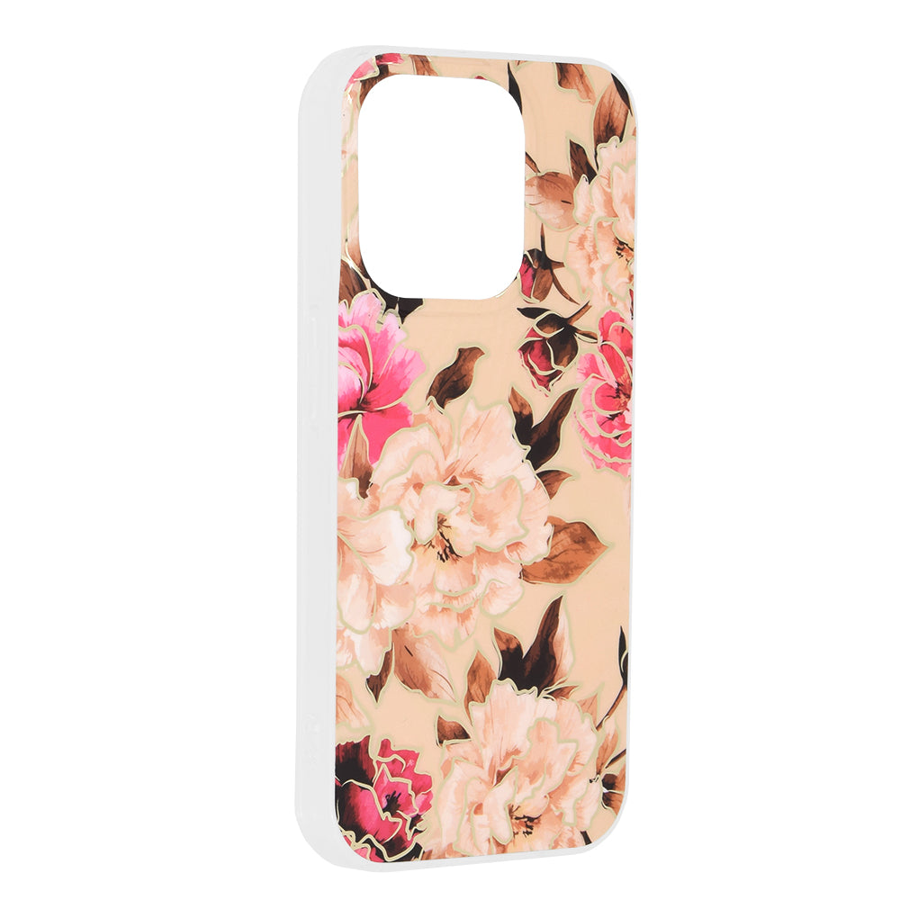 Custodia per Apple iPhone 15 Pro, Techsuit, Marble, Beige