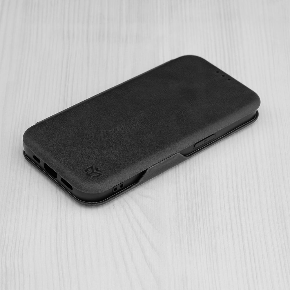 Custodia per Apple iPhone 15 Pro, Techsuit, Safe Wallet Plus, Nera