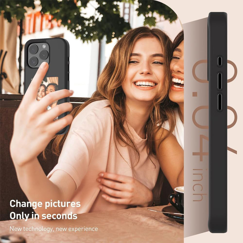 Custodia per Apple iPhone 15 Pro, Techsuit, SmartScreen NFC, Nera