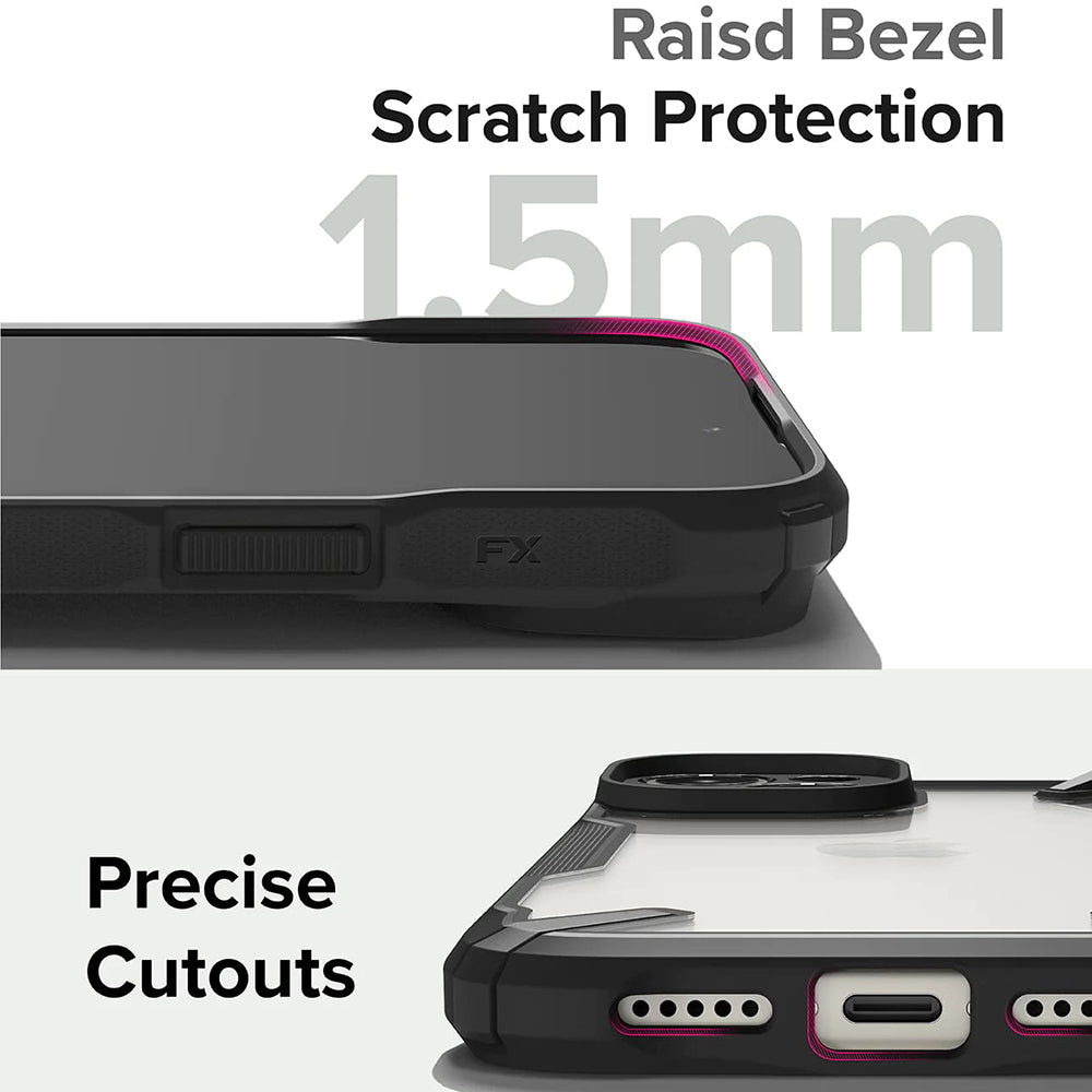 Étui pour Apple iPhone 15, Ringke, Fusion X, Noir