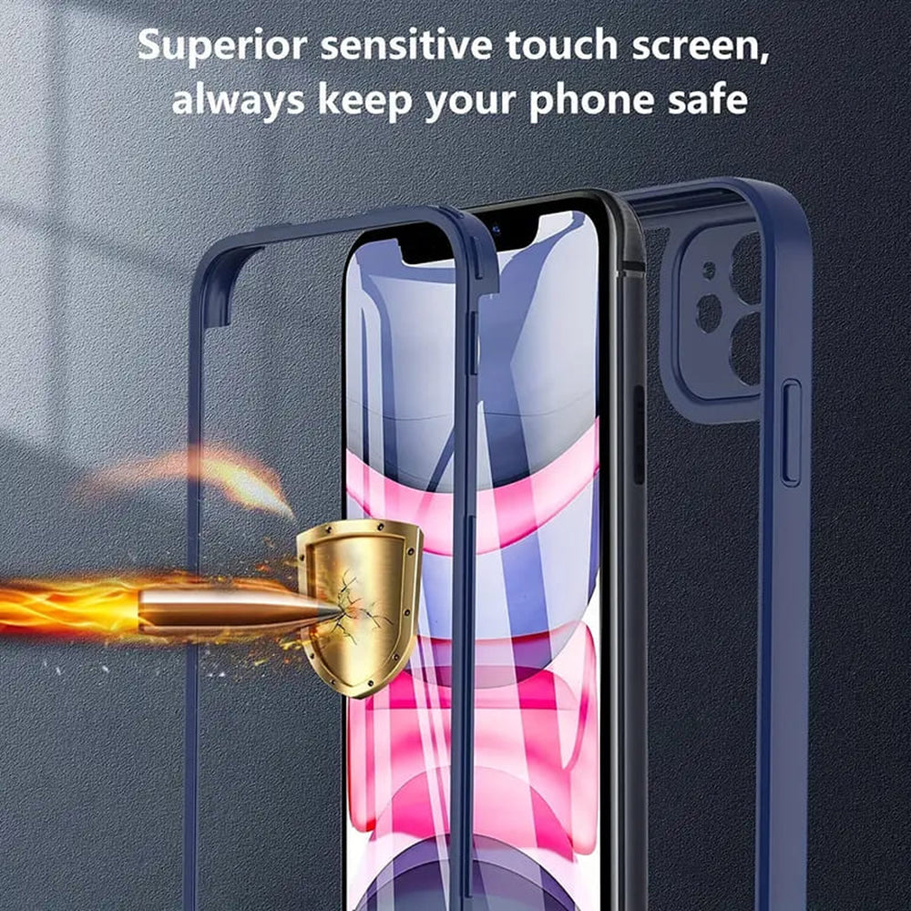 Custodia per Apple iPhone 15, Techsuit, ColorVerse 360, Nera