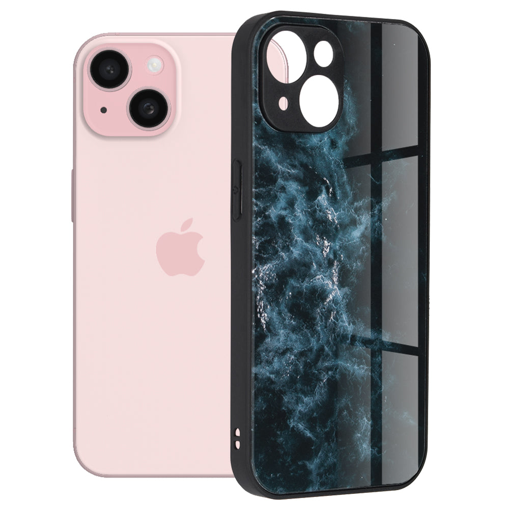 Hülle für Apple iPhone 15, Techsuit, Glaze, Blau