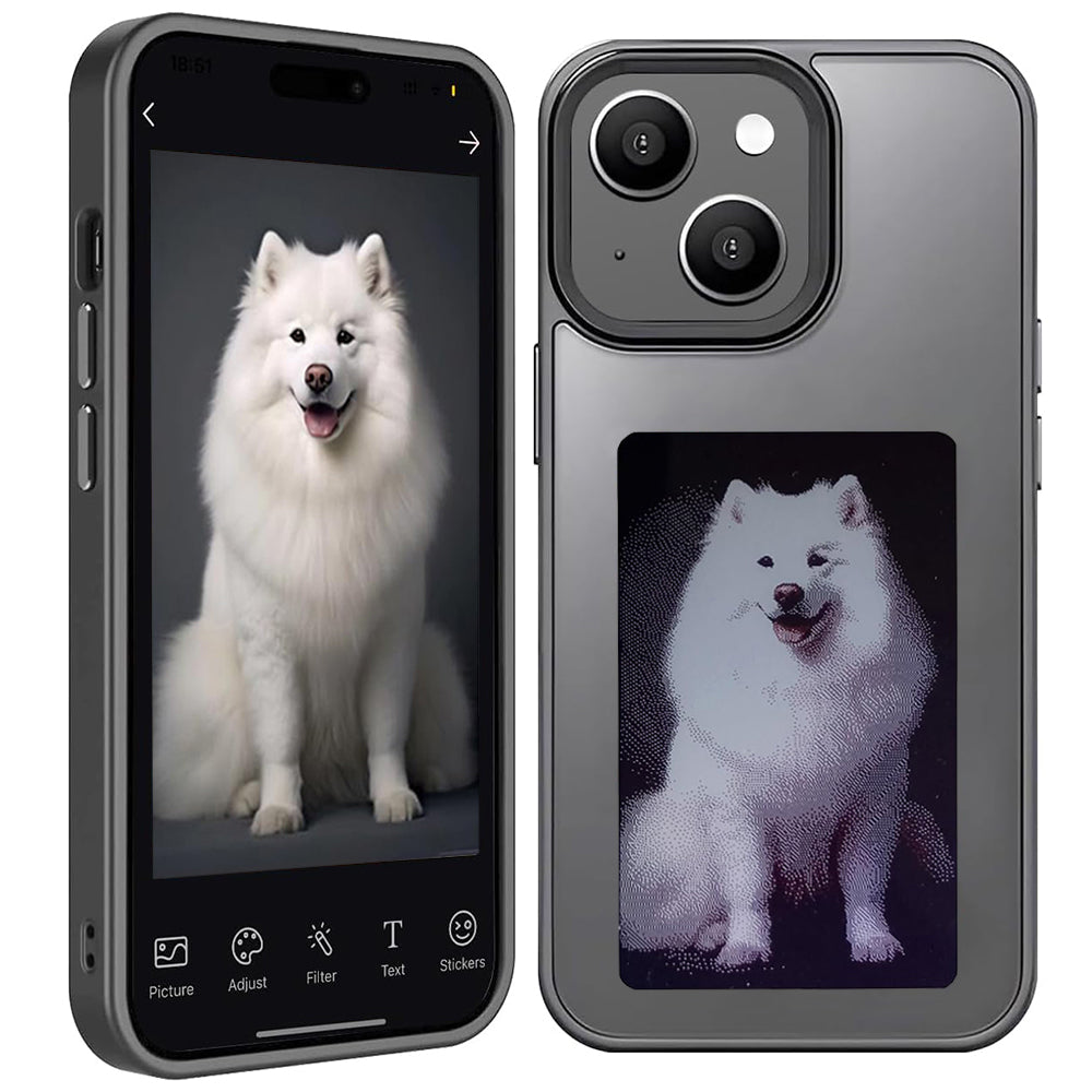 Coque pour Apple iPhone 15, Techsuit, SmartScreen NFC, Noire