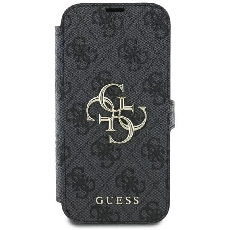 Custodia per Apple iPhone 16, Guess, 4G Book, Nera