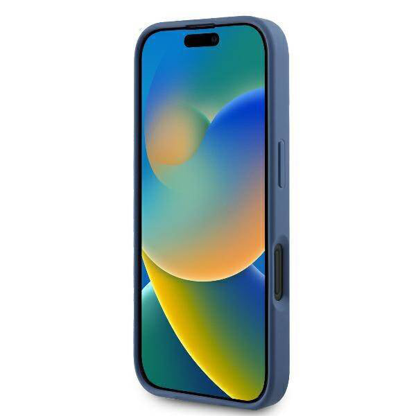 Housse pour Apple iPhone 16, Guess, 4G Bottom Stripe, Bleue