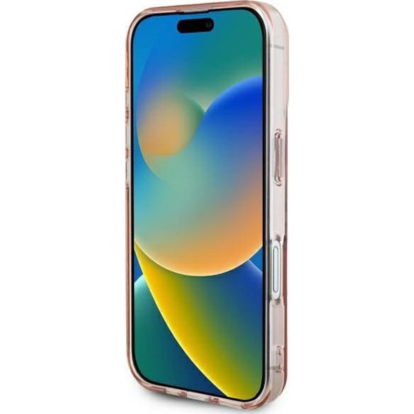 Étui pour Apple iPhone 16, Guess, IML Heart, Rose