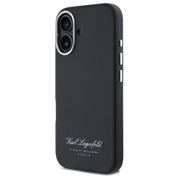 Hülle für Apple iPhone 16, Karl Lagerfeld, RSG, Schwarz