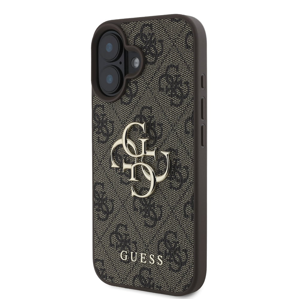 Étui pour Apple iPhone 16 Plus, Guess, 4G Big Logo, Marron