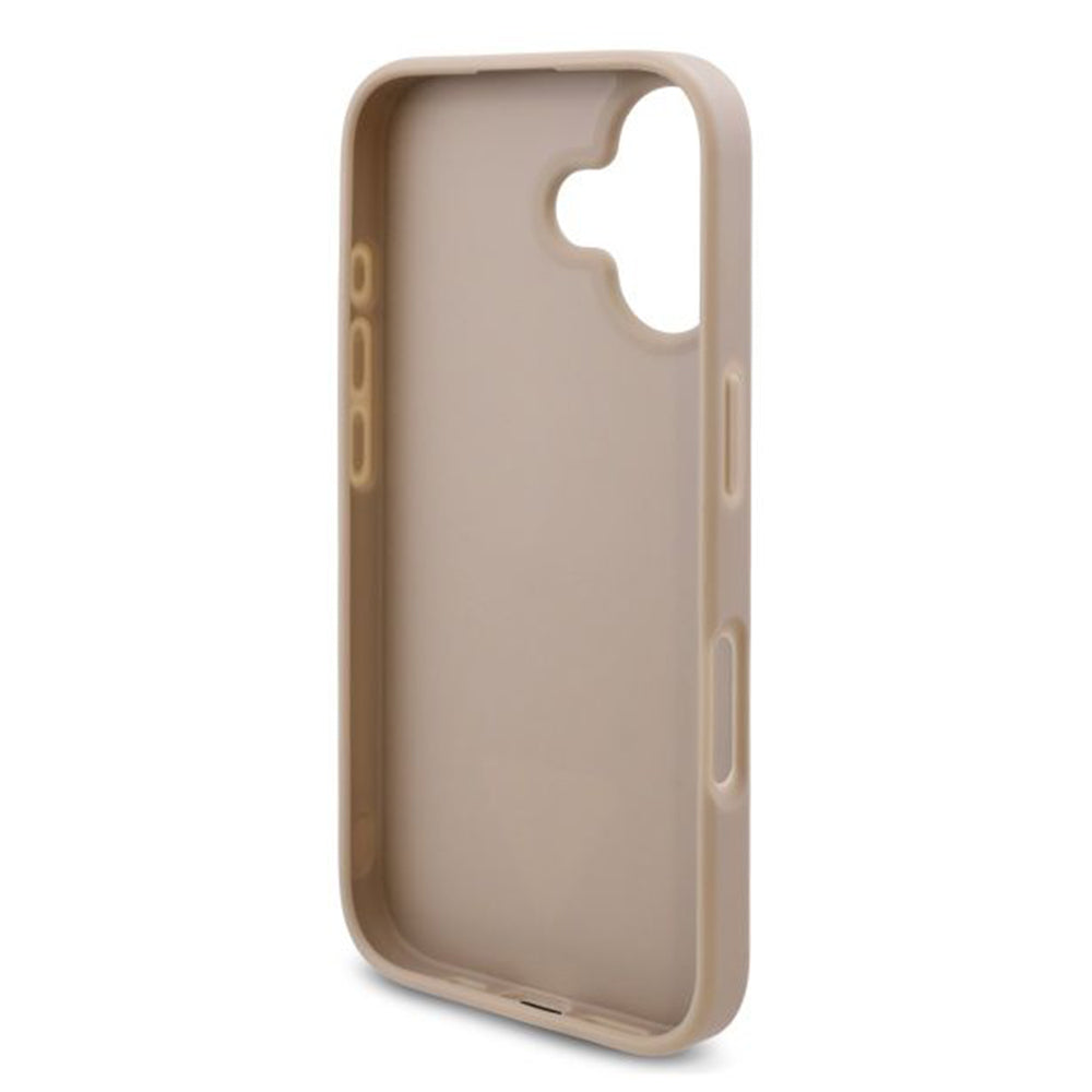 Custodia per Apple iPhone 16 Plus, Guess, 4G Triangle Logo, Bianca