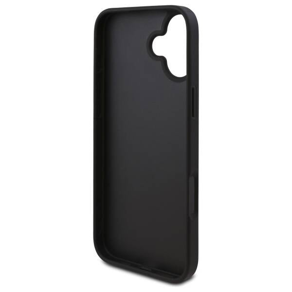 Hülle für Apple iPhone 16 Plus, Guess, 4G Triangle Logo, Schwarz