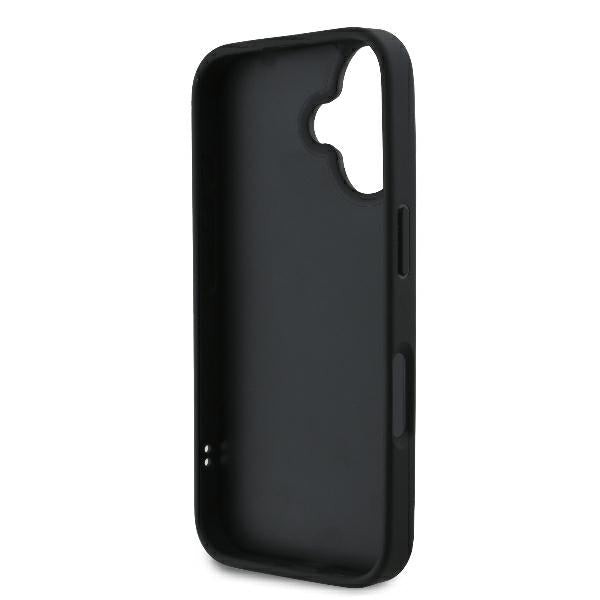 Custodia per Apple iPhone 16 Plus, Karl Lagerfeld, Diagonal Quilted Script, Nera