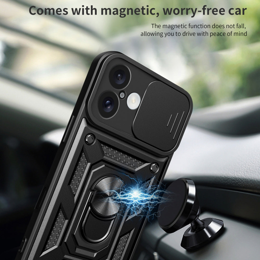 Custodia per Apple iPhone 16 Plus, Techsuit, CamShield, Nera
