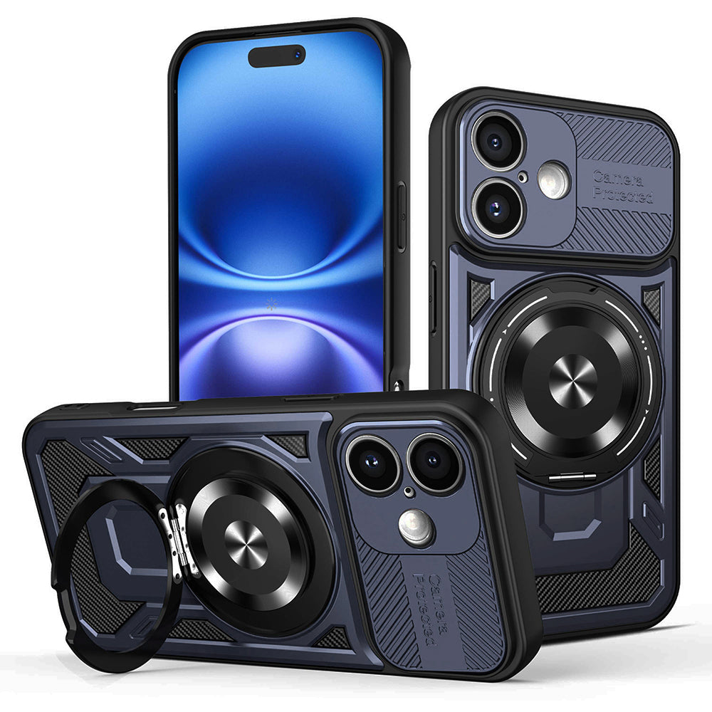 Custodia per Apple iPhone 16 Plus, Techsuit, RuggedCam, Blu