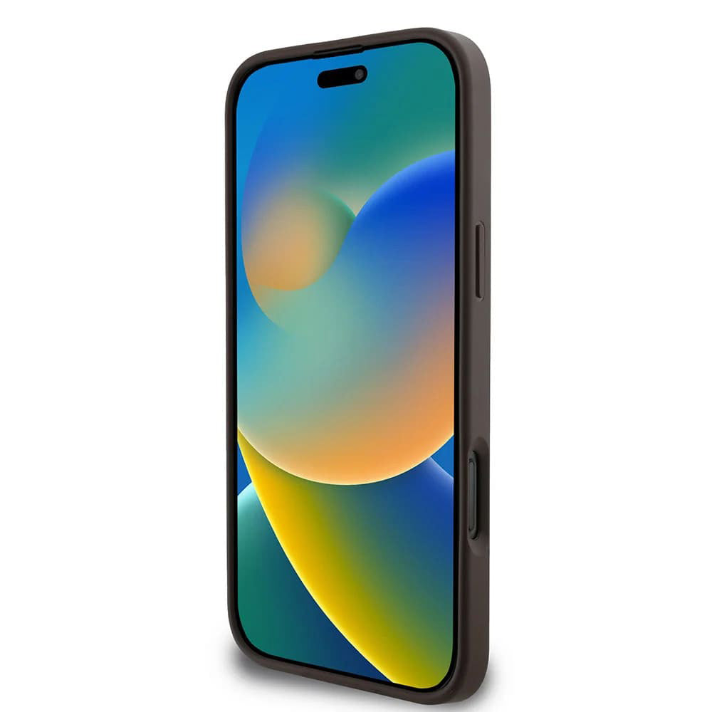 Custodia per Apple iPhone 16 Pro, Guess, 4G Big Logo, Marrone