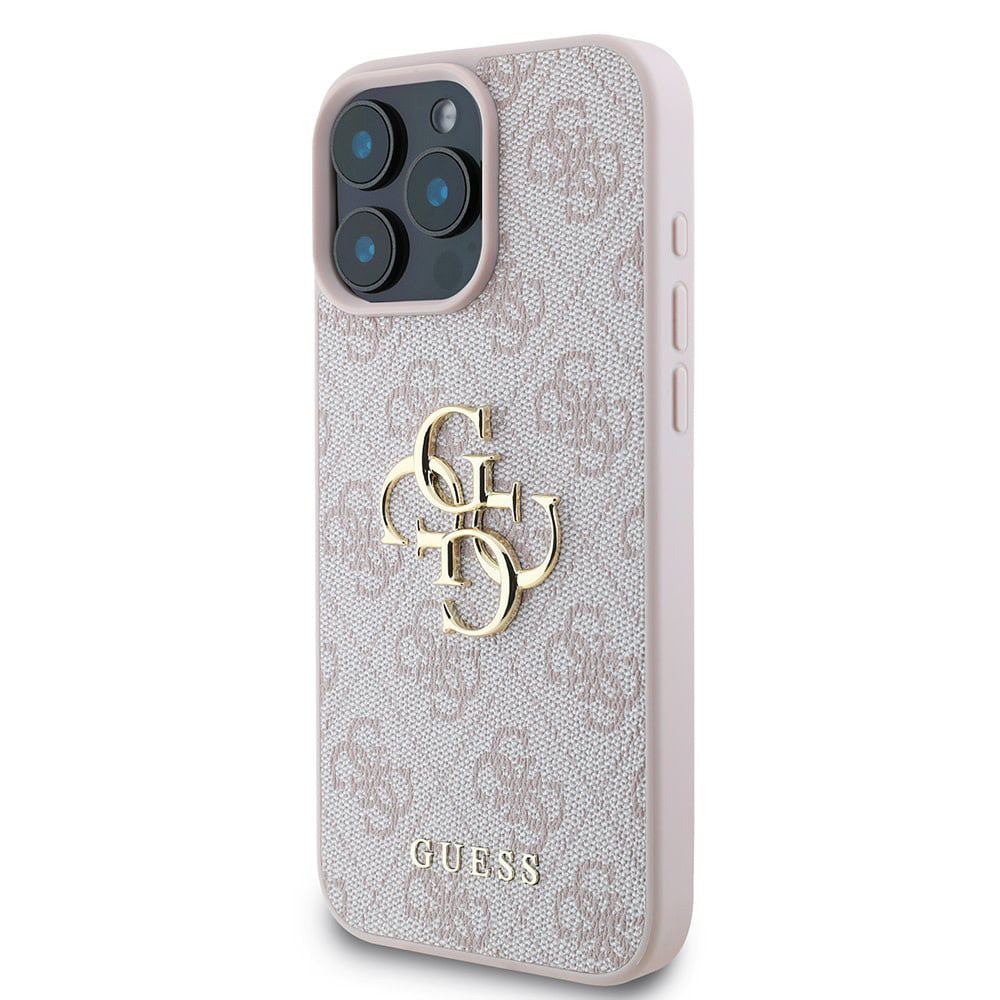 Custodia per Apple iPhone 16 Pro, Guess, 4G Big Logo, Rosa