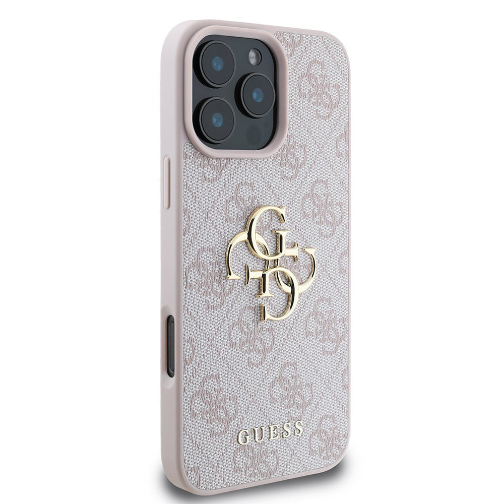 Custodia per Apple iPhone 16 Pro, Guess, 4G Big Logo, Rosa