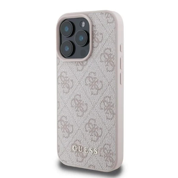 Hülle für Apple iPhone 16 Pro, Guess, 4G Classic, Rosa