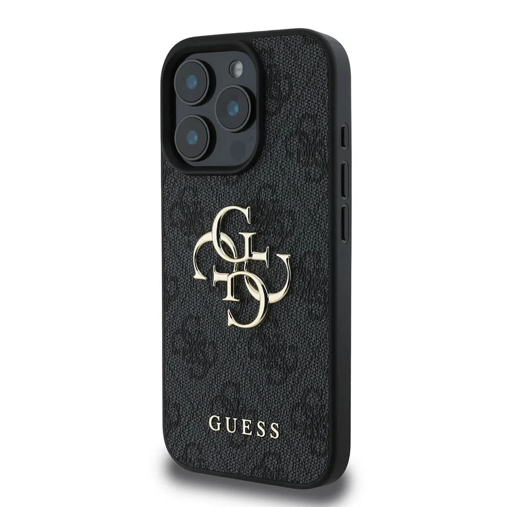 Custodia per Apple iPhone 16 Pro Max, Guess, 4G Big Logo, Nera