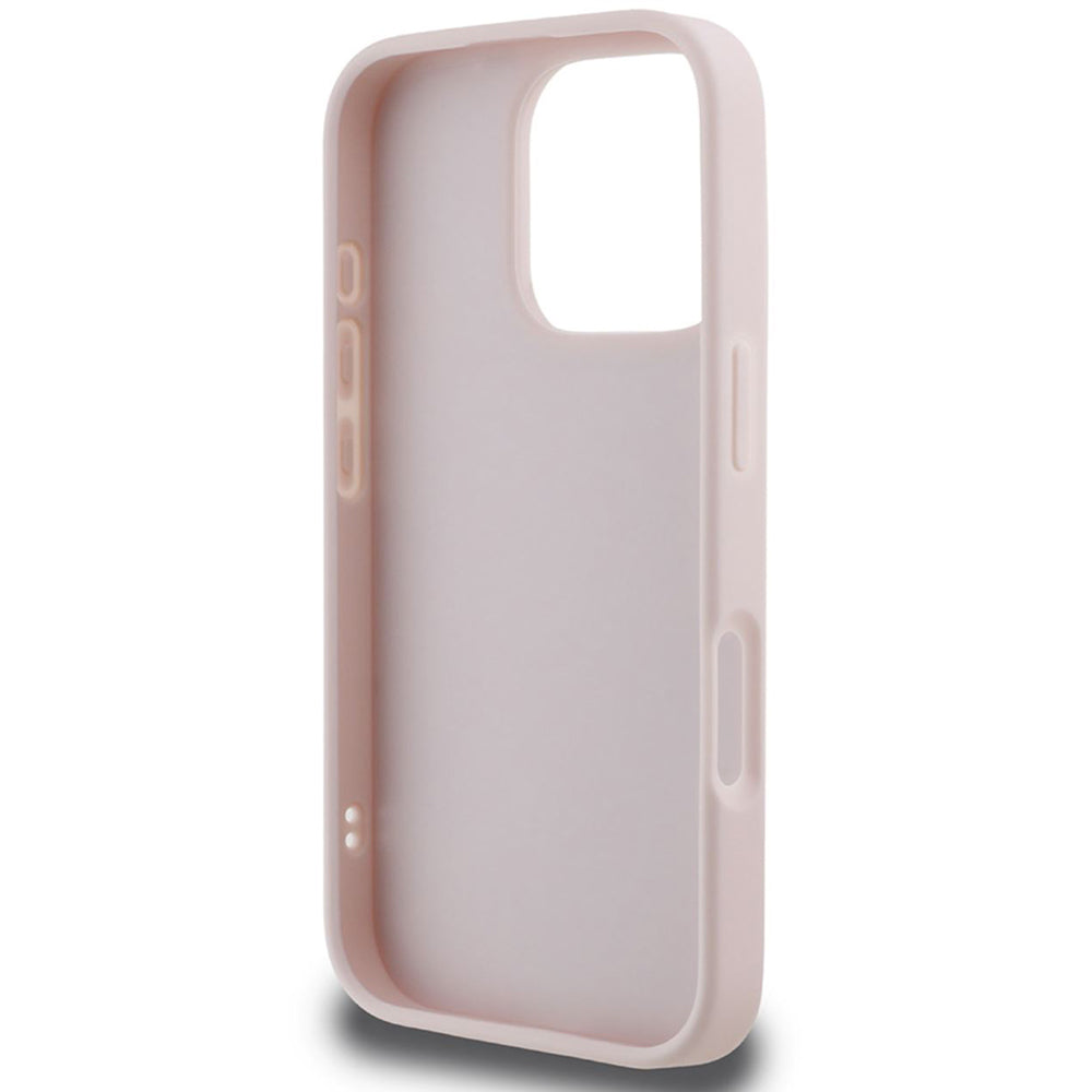 Custodia per Apple iPhone 16 Pro Max, Guess, Quilted Metal Logo, Rosa